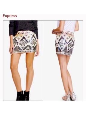 Express sequin mini skirt - sz S Small